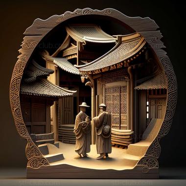 3D model Jeonju in South Korea (STL)